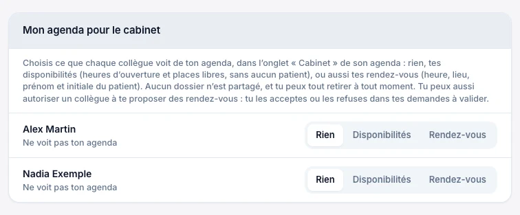 Choisis ce que tes collègues voient — écran ordinateur de Kadu en mode clair