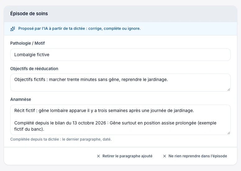 Relis l’épisode proposé à partir de la dictée — écran ordinateur de Kadu en mode clair