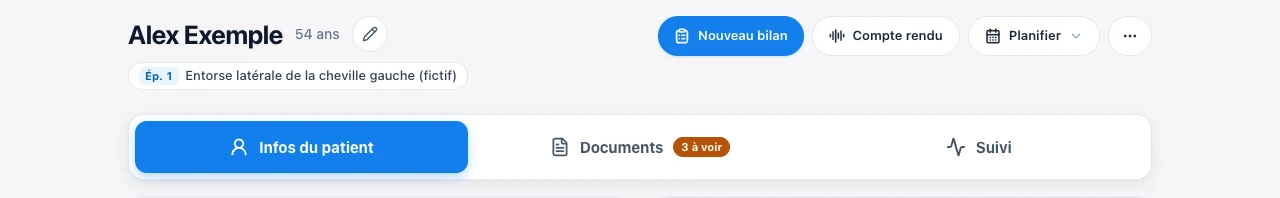 Choisis la bonne action depuis la fiche — écran ordinateur de Kadu en mode clair