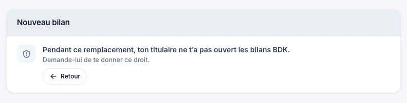 Respecte les droits ouverts par le titulaire — écran ordinateur de Kadu en mode clair
